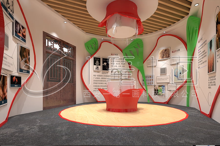 禁毒宣傳展館設(shè)備-中小學(xué)生禁毒教育中心施工方案-禁毒教育展館互動(dòng)設(shè)備-小學(xué)生毒品預(yù)防教育展廳設(shè)計(jì)平面圖