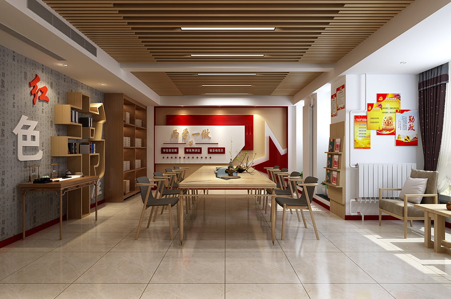 社區(qū)黨群服務(wù)中心展廳設(shè)計(jì)方案，社區(qū)黨群服務(wù)中心設(shè)計(jì)，黨群服務(wù)中心展廳效果圖