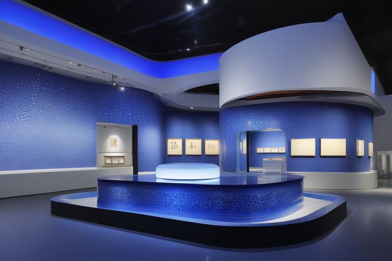 磁州窯景德鎮(zhèn)展廳設(shè)計(jì)，瓷器展廳設(shè)計(jì)方案，磁州窯展廳&ldquo;黑與白的藝術(shù)&rdquo;