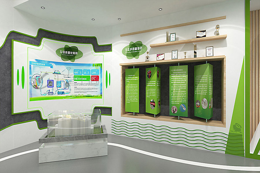 生活垃圾分類科普教育館設計，生活垃圾分類科普教育館新時尚展廳設計，環(huán)保展廳設計