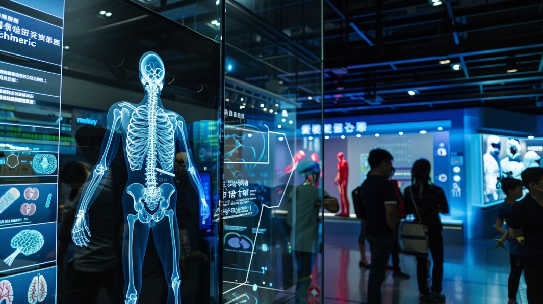 醫(yī)學(xué)高等?？茖W(xué)?？破战逃卦O(shè)計(jì)效果圖，多媒體校史館設(shè)計(jì)案例