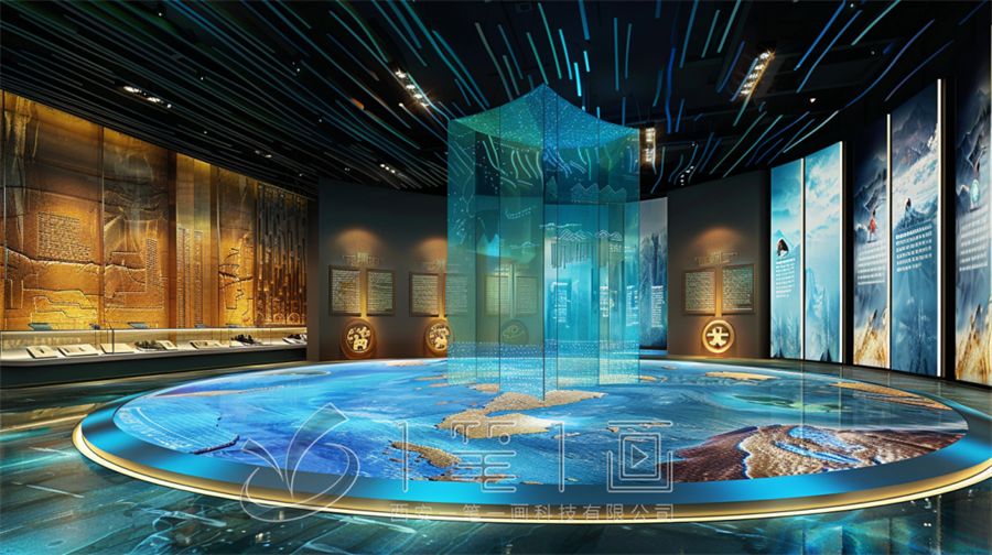 鑄牢中華民族共同體意識教育基地設計建設，互動僑生文化園展廳設計方案，新疆多媒體展廳設計公司