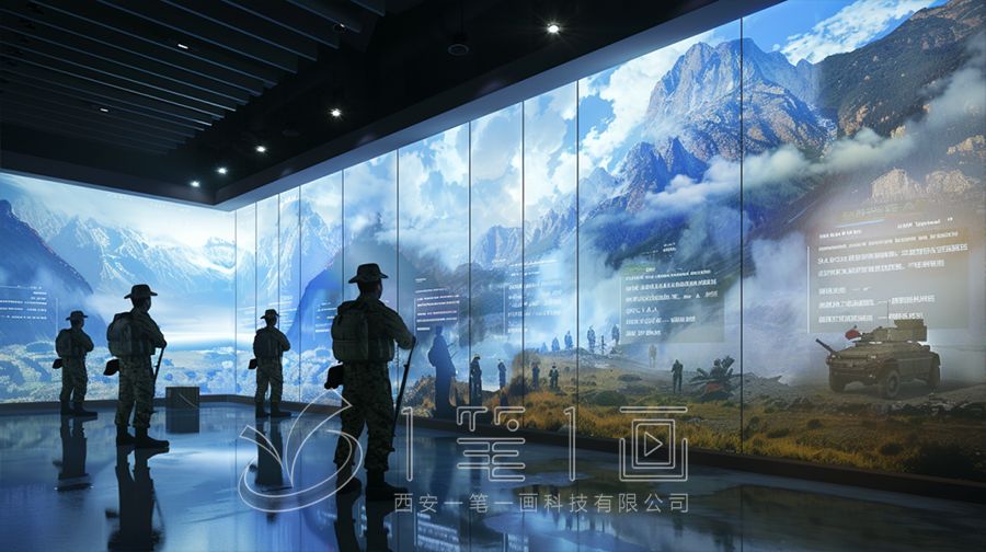 邊境派出所教育基地設計，沉浸式邊防教育展廳設計方案，山南高科技展廳設計公司