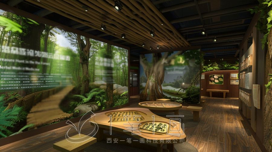 中草藥科普展廳設計，中醫(yī)藥文化展廳建設方案，寧波展廳效果圖設計公司