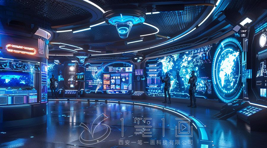 互動國防教育展館設(shè)計(jì),數(shù)字化軍事文化展覽館,高科技AI軍事體驗(yàn)館