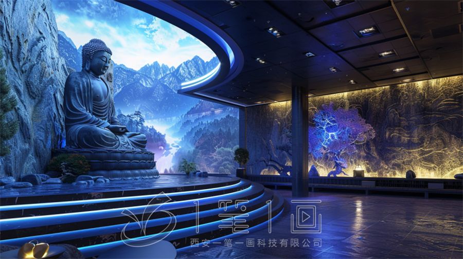 石窟數(shù)字展廳設(shè)計(jì)方案，多媒體互動(dòng)石窟數(shù)字展示館建設(shè)施工