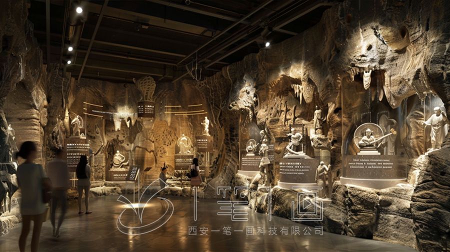 石窟音樂(lè)窟主題云展覽設(shè)計(jì)方案，多媒體石窟展廳建設(shè)施工方案公司