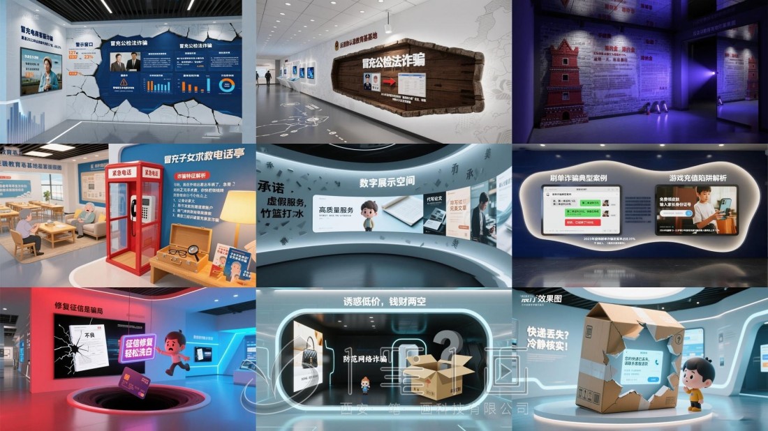 反詐展廳設(shè)計(jì)，反詐宣傳展廳
