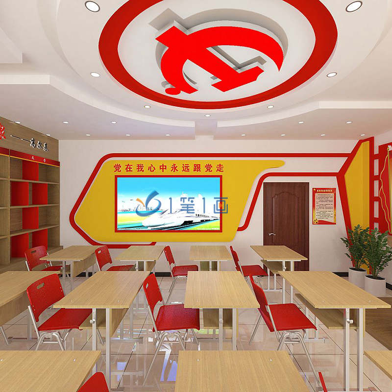 智慧黨建館解決方案_多媒體數字化企業(yè)黨建展廳策劃設計