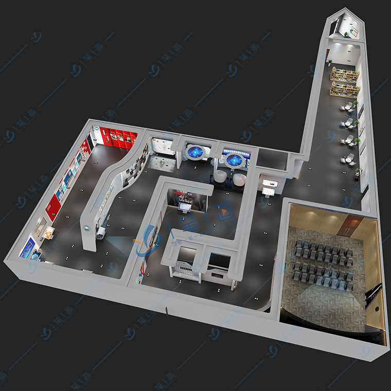 新能源展廳設(shè)計效果圖，環(huán)境保護展館設(shè)計平面圖