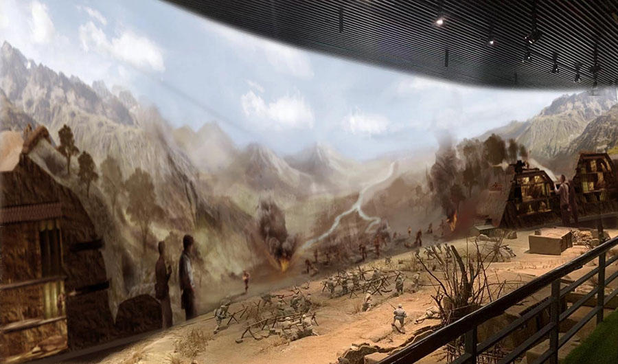 五原大捷場景復(fù)原展陳方式：