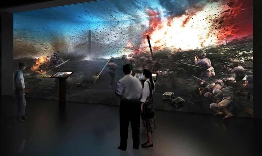 百靈廟暴動場景復(fù)原布展陳述