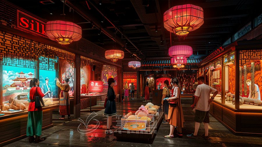 絲綢之路展廳，高科技一帶一路展廳設計效果圖