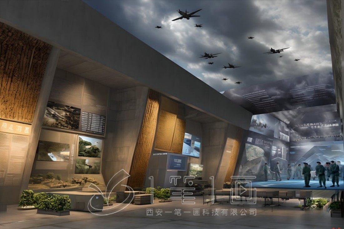高科技國(guó)家安全展覽館效果圖